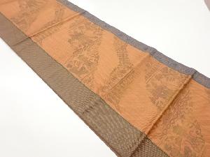 本場筑前博多縞に壁画模様織出し名古屋帯